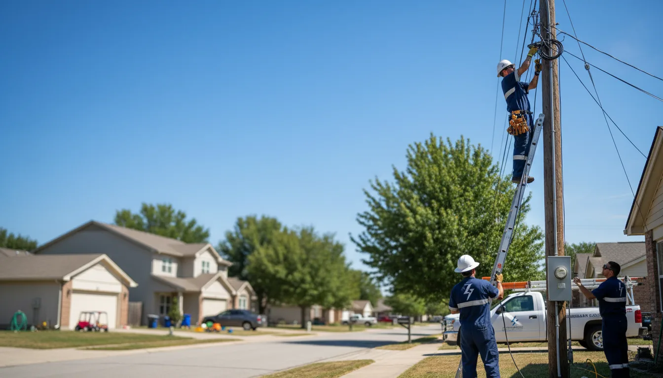 Residential electrician providing installation services in Flynn, TX